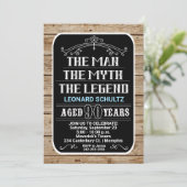 90e verjaardag de Man de mythe de Legende 90 jaar Kaart (Staand voorkant)