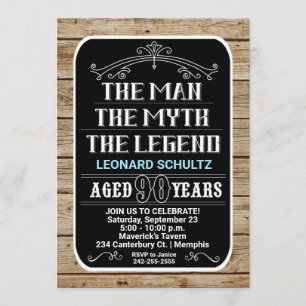 90e verjaardag de Man de mythe de Legende 90 jaar Kaart