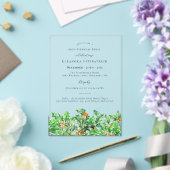 90e verjaardag december Geboortemaand Bloem Holly Acryl Uitnodigingen (Insitu (Huwelijk))