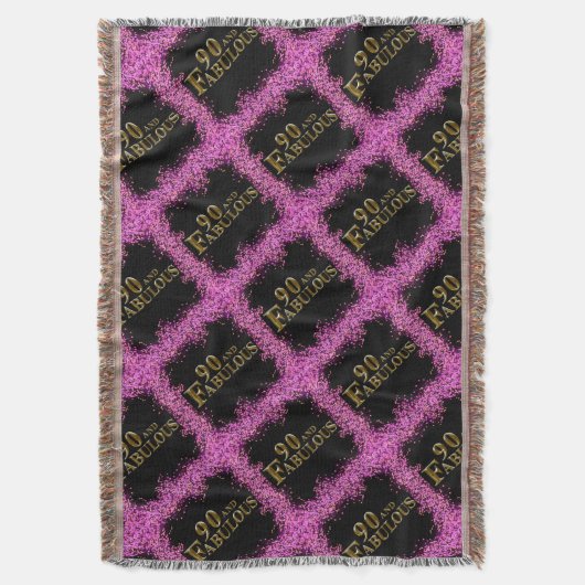 90e verjaardag deken (Voorkant Verticaal)