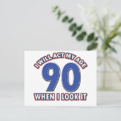 90e verjaardag design briefkaart (Staand voorkant)