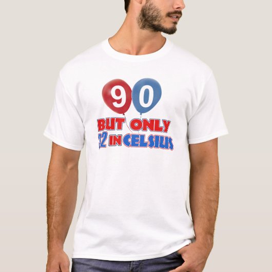 90e verjaardag design t-shirt (Voorkant)
