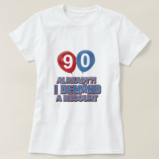 90e verjaardag design t-shirt (Design voorkant)