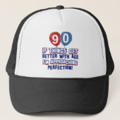 90e verjaardag design trucker pet (Voorkant)
