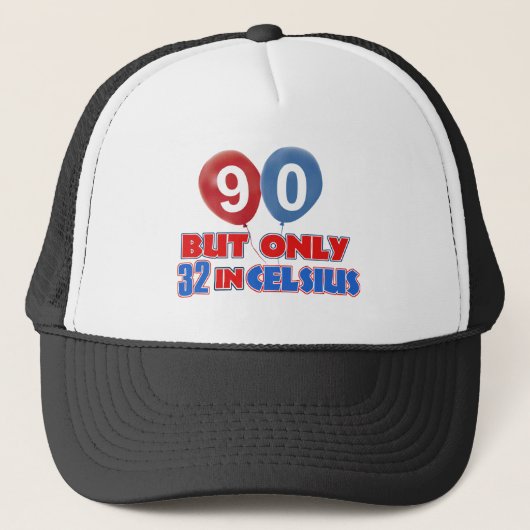 90e verjaardag design trucker pet (Voorkant)