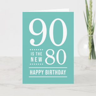 90e verjaardag Editable Color 90 is de nieuwe 80 Kaart