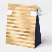 90e verjaardag Elegant Dark Navy Gold Framed Scrip Bedankdoosjes (Achterkant)