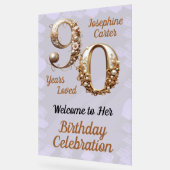 90e verjaardag Elegant feest Acryl Bord (Hoek)