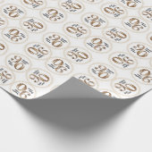 90e verjaardag Elegant feest Cadeaupapier (Hoek)