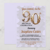 90e verjaardag Elegant feest Kaart (Voorkant / Achterkant)