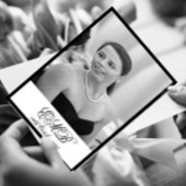 90e verjaardag Elegant Foto Monogram Birthday Kaart