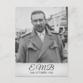 90e verjaardag Elegant Foto Monogram Mannelijke ve Briefkaart (Voorkant)