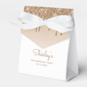 90e verjaardag Elegant Gold Glitter Drip Script Bedankdoosjes (Voorkant Zijde)
