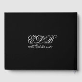 90e verjaardag Elegant Personal Monogram Birthday Gastenboek (Achterkant)