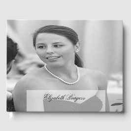 90e verjaardag Elegant Personal Monogram Birthday Gastenboek