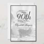 90e verjaardag Elegant Single Photo Birthday Kaart (Voorkant)