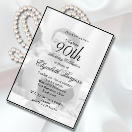 90e verjaardag Elegant Single Photo Birthday Kaart