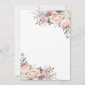 90e verjaardag Elegante roze rozen kalligrafie Kaart (Achterkant)