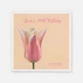 90e verjaardag Elegante Tulp Bloem Party Servetten (Voorkant)
