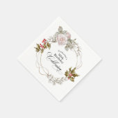 90e verjaardag Elegante vrouwelijke bloem december Servet (Hoek)