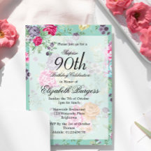 90e verjaardag Floral Roos Personal Birthday