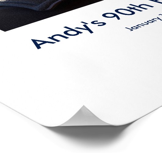 90e verjaardag foto aangepast Teken in partijraad  Poster (Hoek)