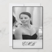 90e verjaardag Foto Elegant Monogram Birthday Kaart (Achterkant)