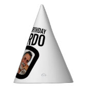 90e verjaardag foto gepersonaliseerd wit zwart mon feesthoedjes (Rechts)