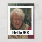 90e Verjaardag Foto Lijst Modern Chic Briefkaart (Voorkant)