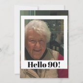 90e verjaardag foto Lijst Modern Chic Kaart (Voorkant)