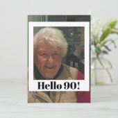 90e verjaardag foto Lijst Modern Chic Kaart (Staand voorkant)