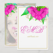 90e verjaardag Foto roze Gold Modern Elegant Kaart (Voorkant / Achterkant)