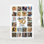 90e verjaardag Fotocollage Kaart (Voorkant)