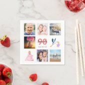 90e verjaardag fotocollage servet (Insitu)