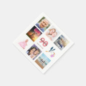 90e verjaardag fotocollage servet (Hoek)