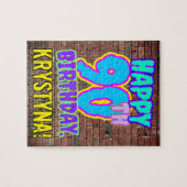 90e verjaardag ~ Fun, geïnspireerd door Urban Graf Legpuzzel (Horizontaal)