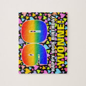 90e verjaardag — Fun, liefhebbende hartvormen + "9 Legpuzzel (Verticaal)