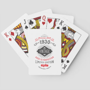 90e verjaardag Geboren in 1930  perfectie Pokerkaarten