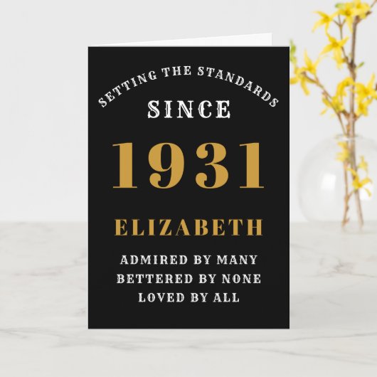 90e verjaardag Geboren in 1931 Geloofd Voeg Jouw n Kaart (Gele Bloem)