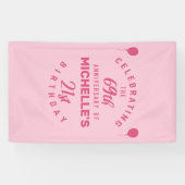 90e verjaardag gepersonaliseerd spandoek (Horizontaal)