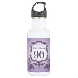 90e verjaardag Gepersonaliseerde waterfles 3