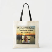 90E VERJAARDAG GEPERSONALISEERDE ZONSONDERGANG FOT TOTE BAG (Voorkant)