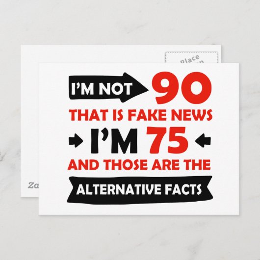 90e verjaardag geschenken briefkaart (Voorkant / Achterkant)