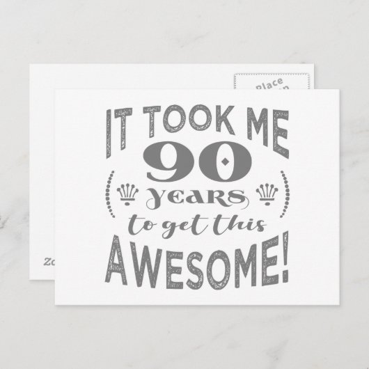 90e verjaardag Geweldige Briefkaart (Voorkant / Achterkant)