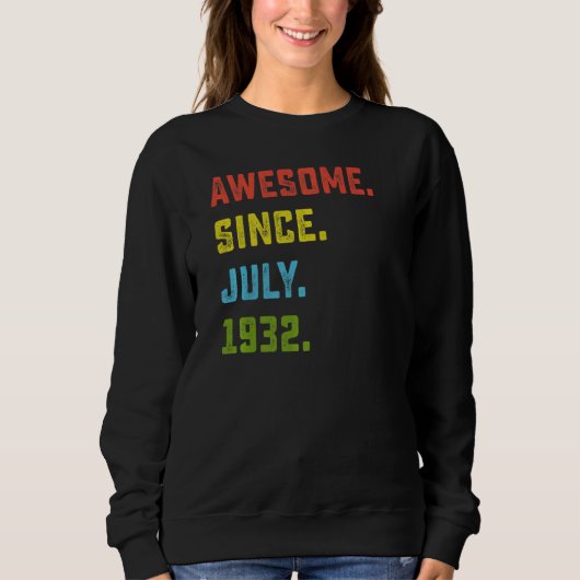 90e verjaardag Geweldige sinds juli 1932 90 jaar e Trui (Voorkant)