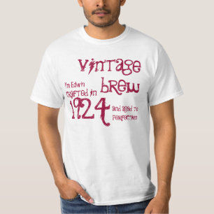 90e verjaardag Gift 1924  Brew Red White T-shirt