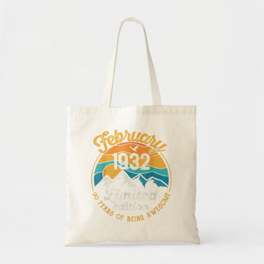 90e verjaardag Gift 90 jaar oud Geweldige sinds fe Tote Bag (Voorkant)