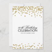 90e verjaardag Glitter Confetti Kaart (Achterkant)