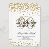 90e verjaardag Glitter Confetti Kaart (Voorkant / Achterkant)