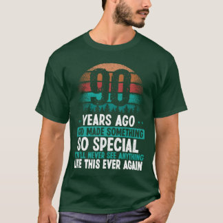 90e verjaardag God maakte iets speciaals 90 jaar o T-shirt